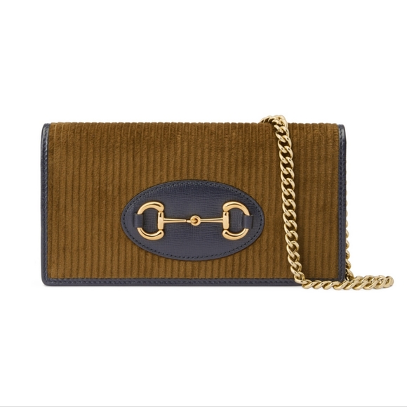 GUCCI HORSEBIT 1955 WALLET WITH CHAIN - BROWN - Picture 10 of 15